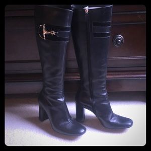 Gucci horsebit high heeled boots